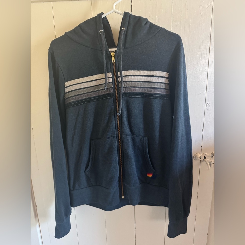 Aviator Nation Black Zip-Up Hoodie